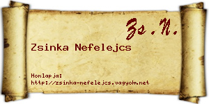 Zsinka Nefelejcs névjegykártya